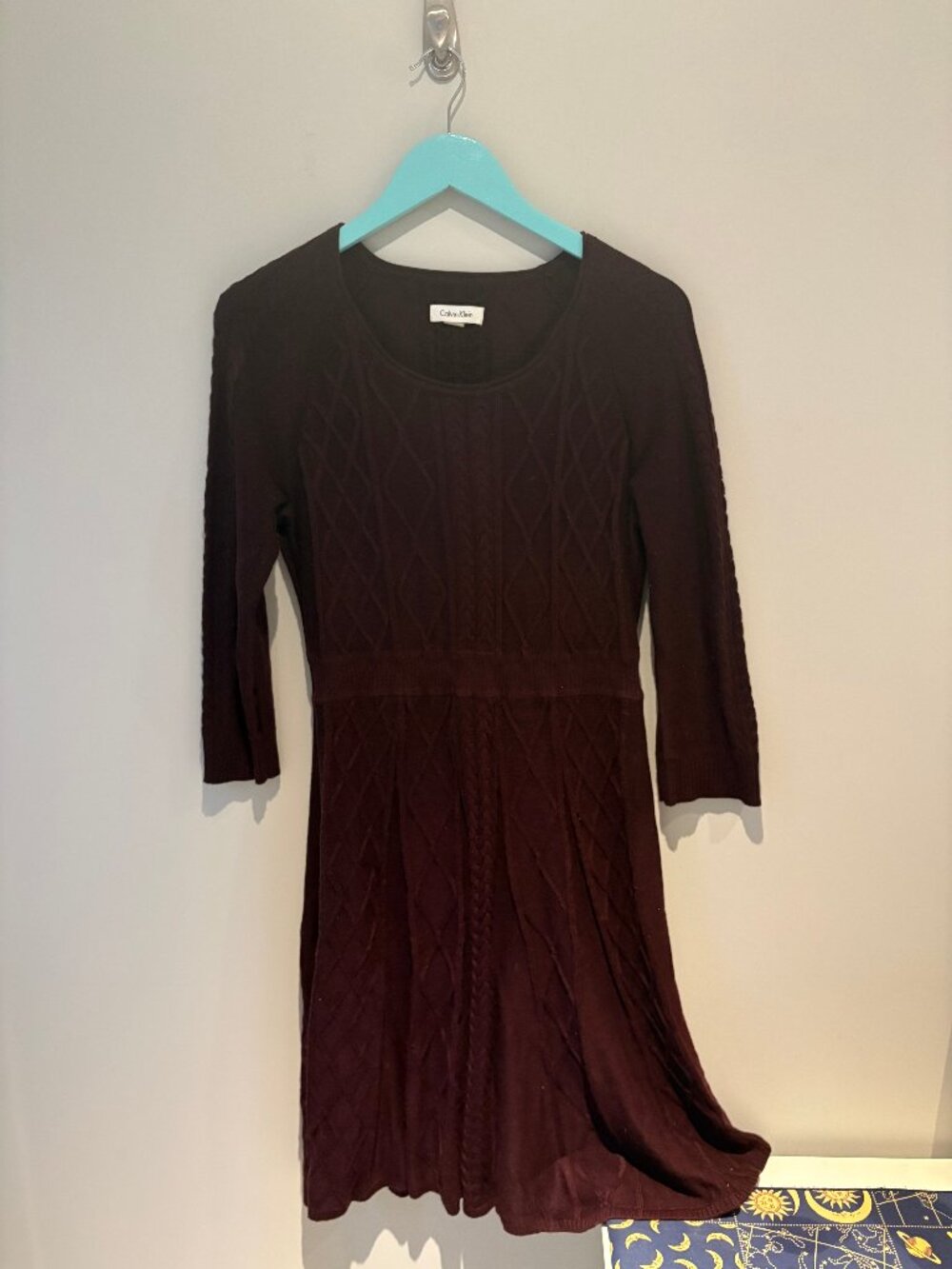 Burgundy Knit Calvin Klein Dress
